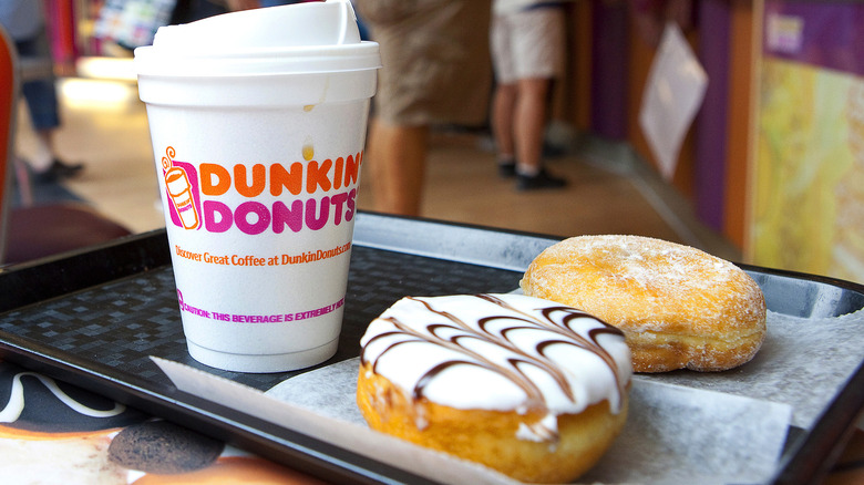Dunkin' coffee and doughnuts
