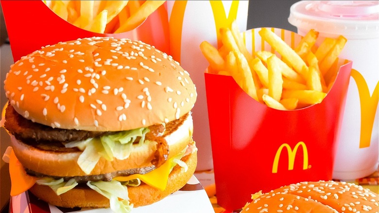McDonald's Big Mac, fries, drink