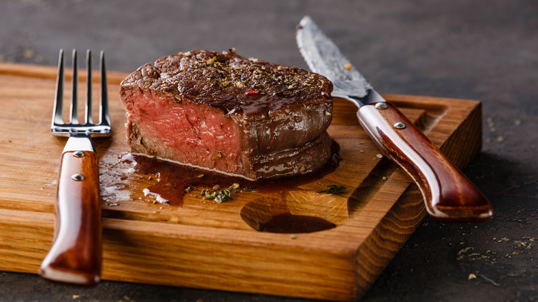 Filet Mignon on cutting board