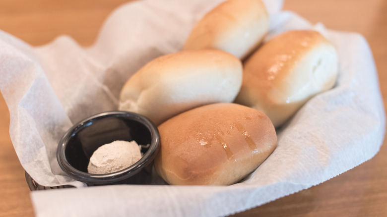 Texas Roadhouse rolls and cinnamon honey butter