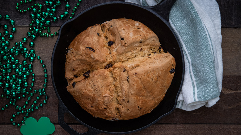 Irish soda bread in cast iron