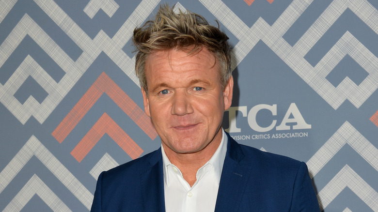 Gordon Ramsay wearing blue blazer