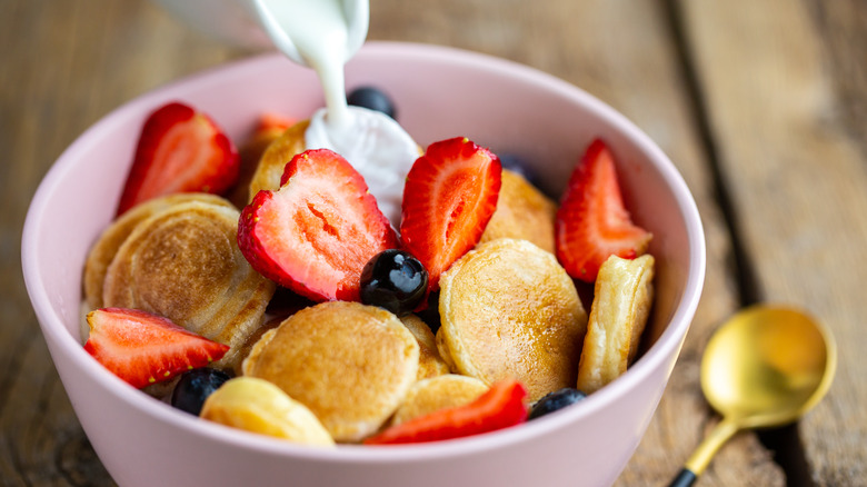 pancake cereal with fruit