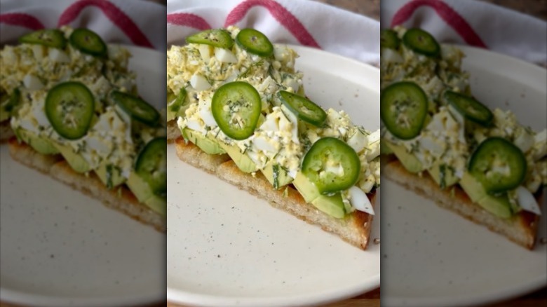 cottage cheese egg salad with jalapenos 