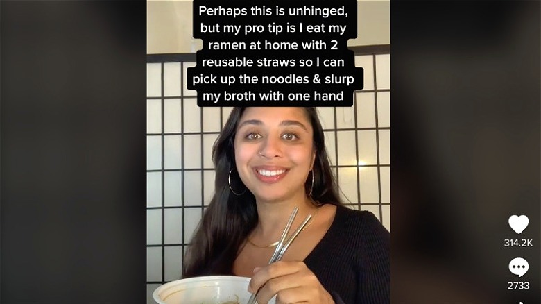 Viral ramen TikTok video