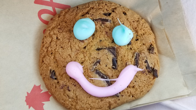 close up tim hortons smile cookie