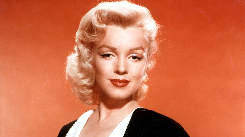 Marilyn Monroe wearing bold red lipstick