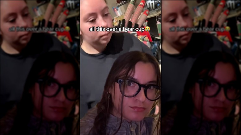 Screenshot of TikTok content creator commenting on a Starbucks video