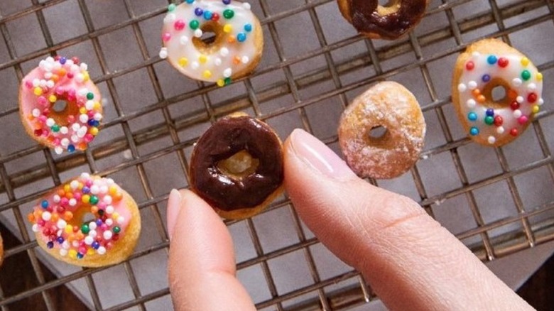 Tiny frosted doughnuts