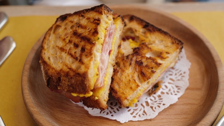 Ham and grilled cheese sandwich