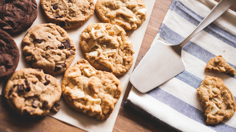 freshly baked cookies on table