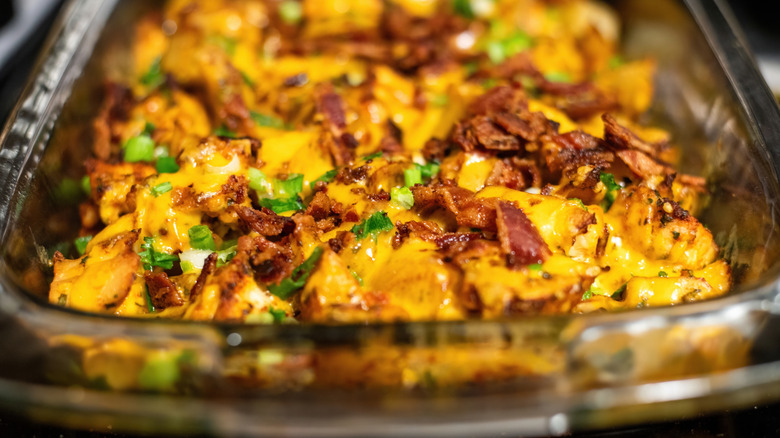 Close up of potato casserole