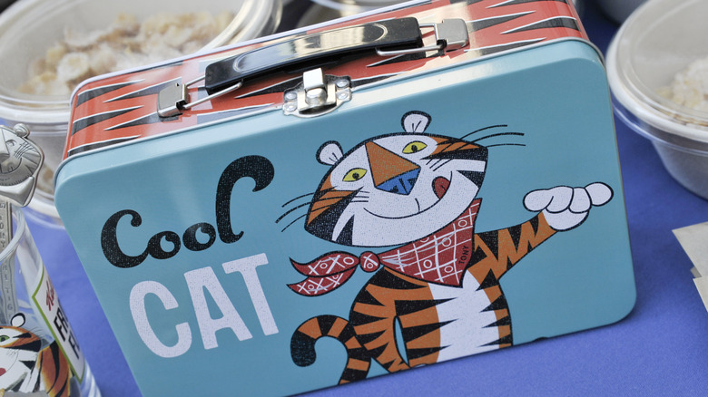 1950s style Tony the Tiger on a lunchbox