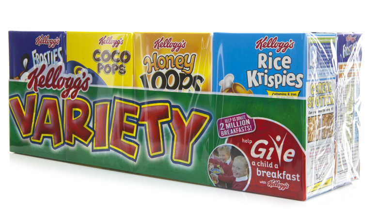 UK variety packs of Kellogg's cereals with Frosties