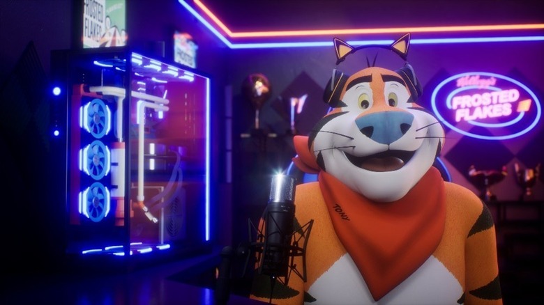Tony the Tiger livestreaming on Twitch