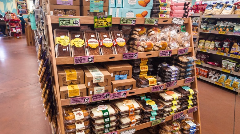 Trader Joe's baked good shelves