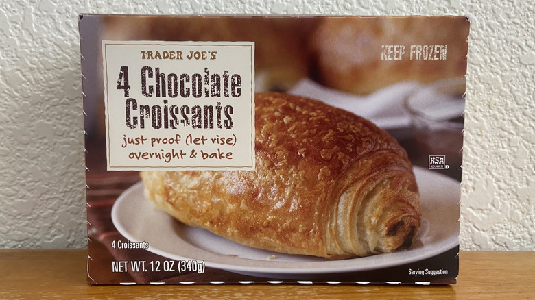Trader Joe's Chocolate Croissants box on table