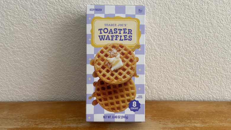 Trader Joe's Toaster Waffles box on table