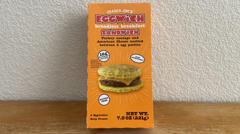 Trader Joe's Eggwich box on table