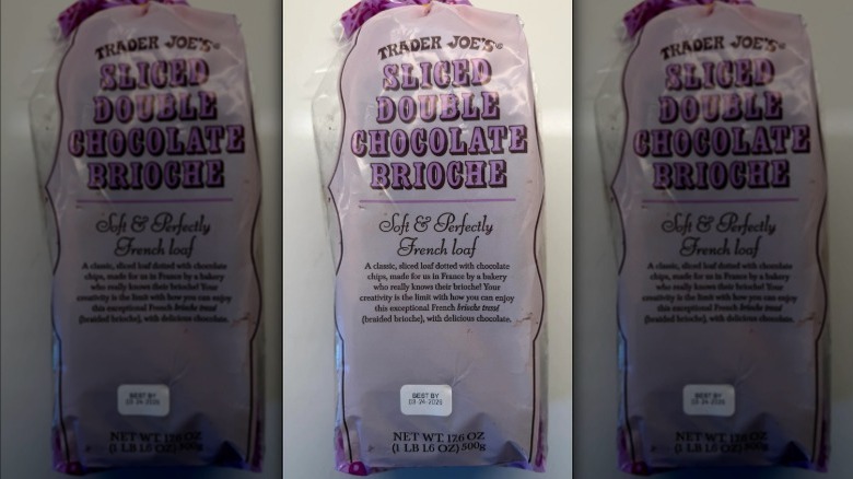Bag of Trader Joe's sliced double chocolate brioche