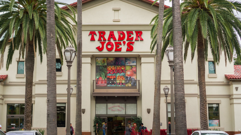 Trader Joe's exterior with palm trees