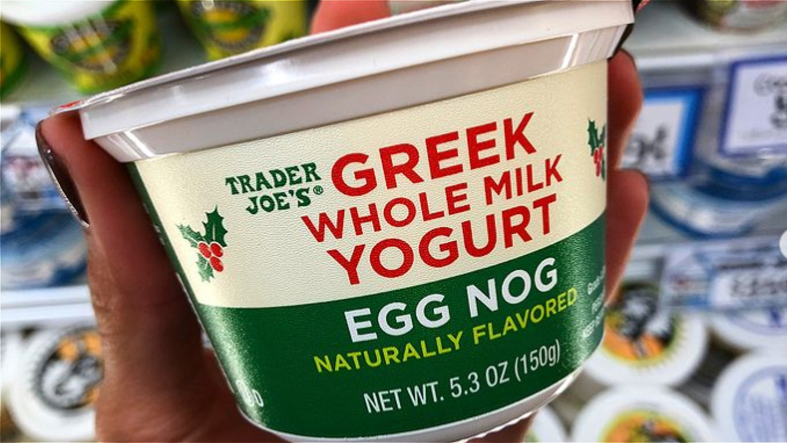 Trader Joe's Fans Are Divided On Its Returning Eggnog Greek Yogurt