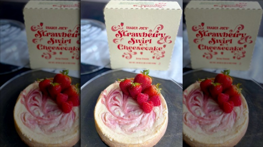 Trader Joe's Strawberry Swirl Cheesecake