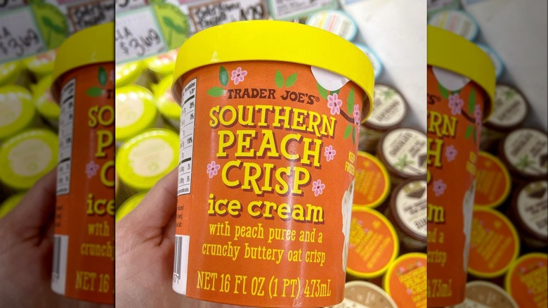 Trader Joe's Southern Peach Crisp Ice Cream