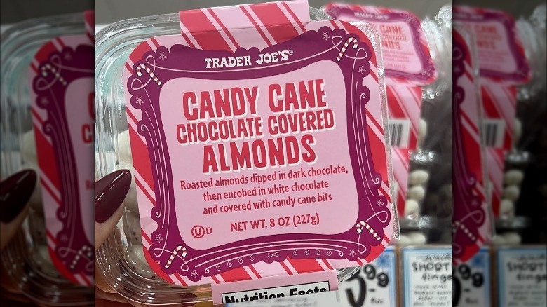 Trader Joe's Candy Cane Chocolate Covered Almonds