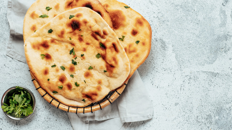 A basket of naan