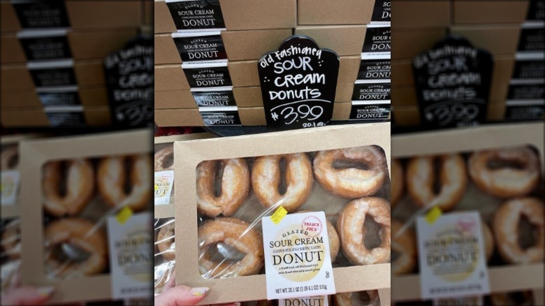 Box of Trader Joe's sour cream donuts