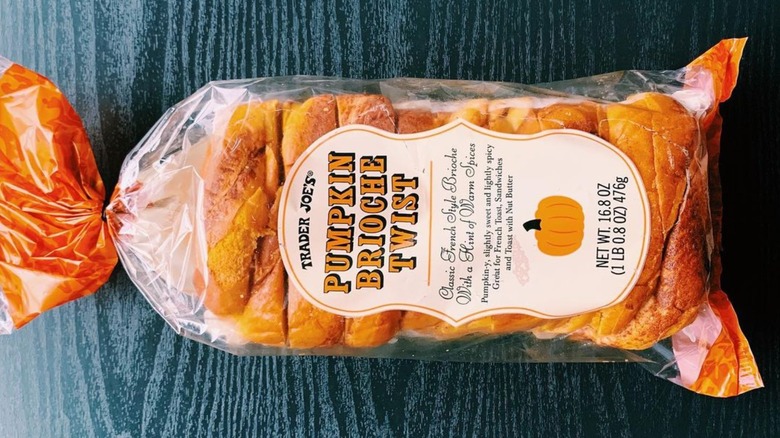 Trader Joe's pumpkin brioche bread