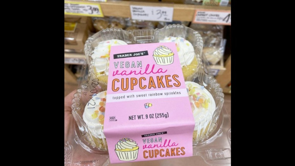 Trader Joe's vegan vanilla cupcakes