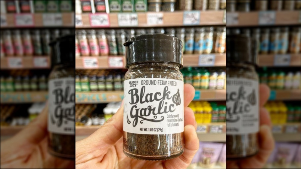 Shakeable black garlic from Trader Joes