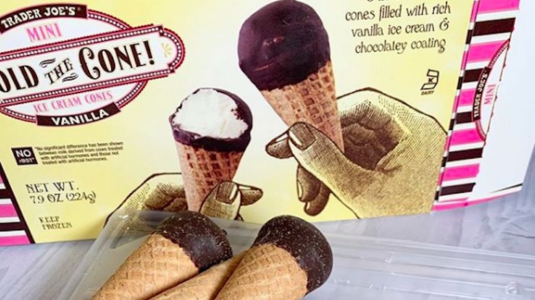 Trader Joe's Hold the Cone! Mini Vanilla Ice Cream Cones