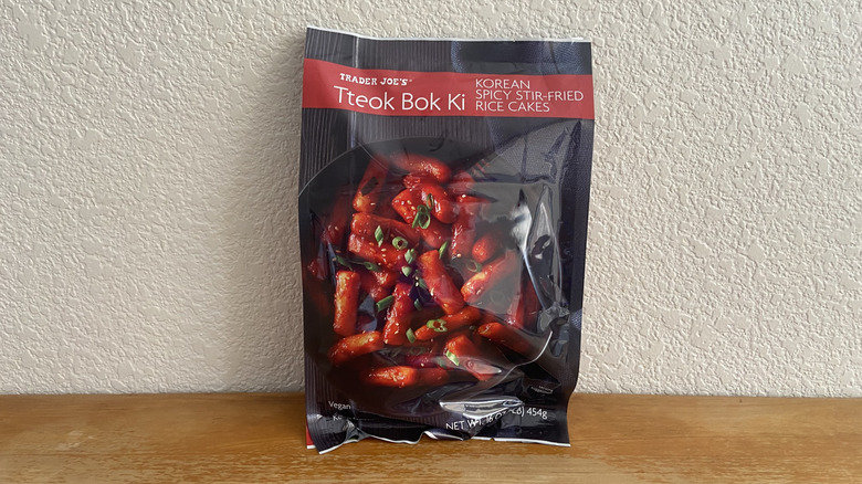 tteokbokki bag on wooden table