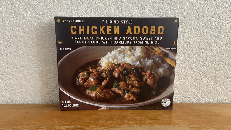chicken adobo box on wooden table