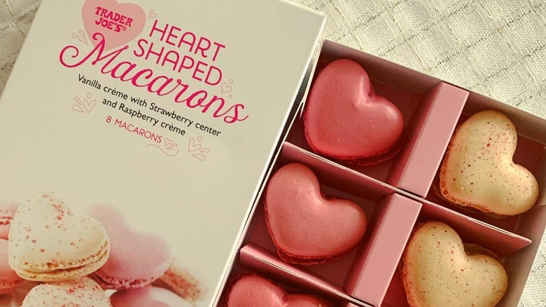 Trader Joe's heart-shaped macarons