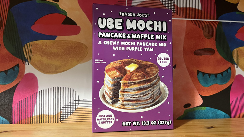 Ube mochi pancake boxed mix