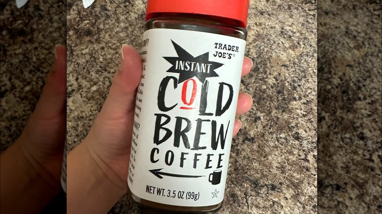 jar of trader joe's cold brew instant coffee