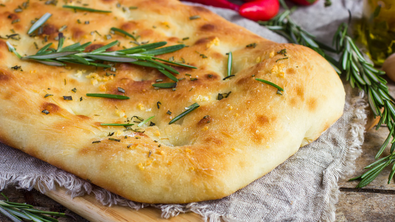 focaccia with rosemary and garlic