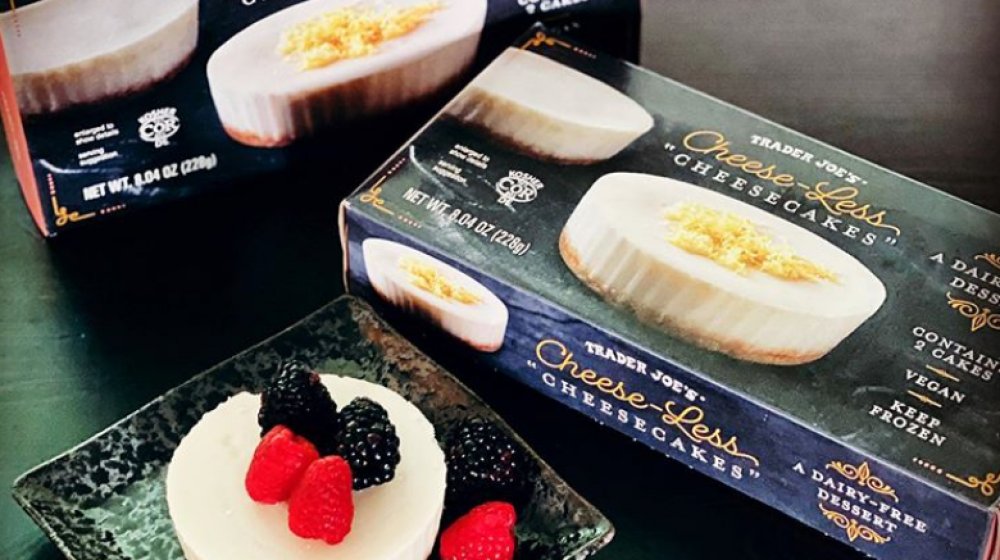 boxes and a slice of cheeseless cheesecake