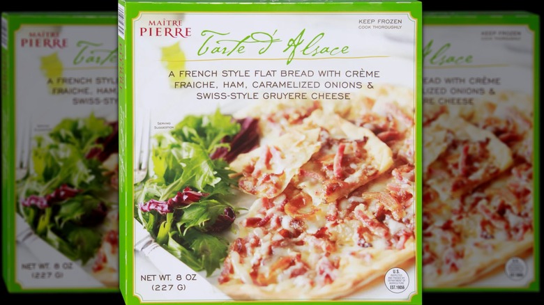 Trader Joe's box of Maître Pierre Tarte d' Alsace