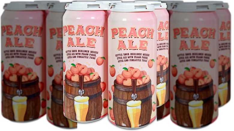 A 4-pack of peach flavored ale.