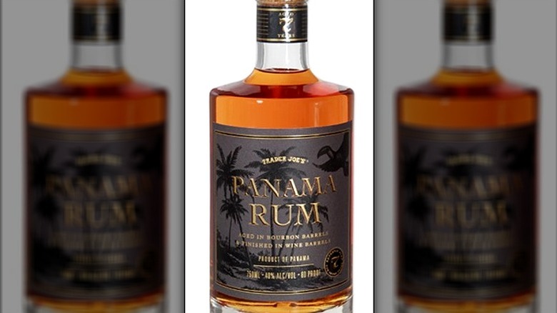 A bottle of Panama rum.