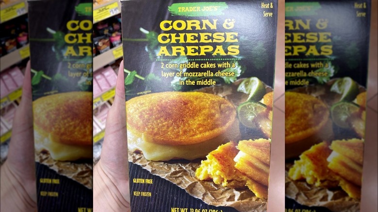 A box of Trader Joe's new arepas