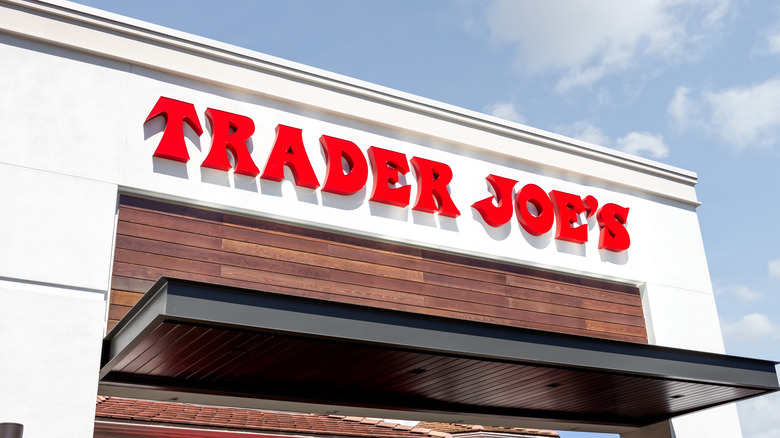 Trader Joe's sign with blue sky