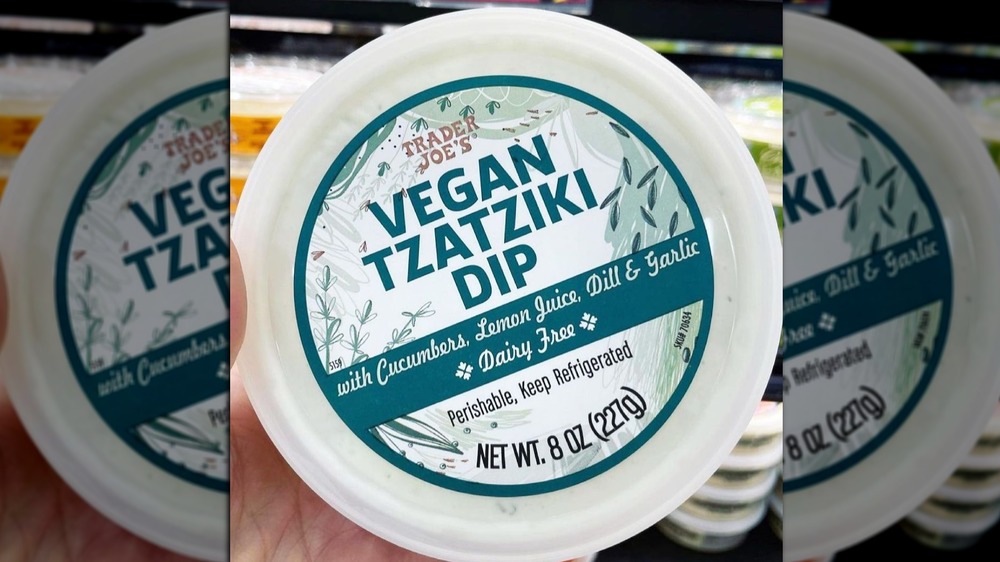 Container of new Tzatziki sauce