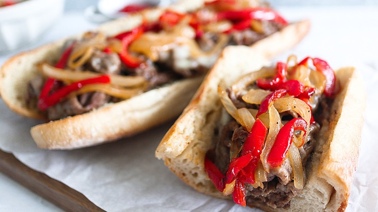 Trader Joe's Philly Cheesesteak sandwiches 