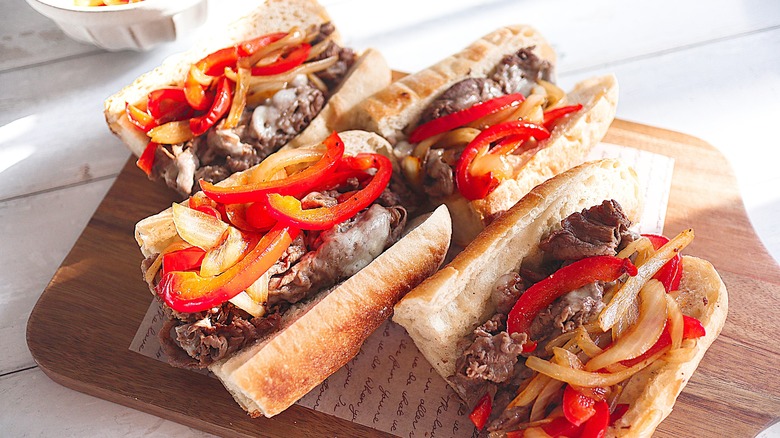 Trader Joe's Philly Cheesesteak sandwich 